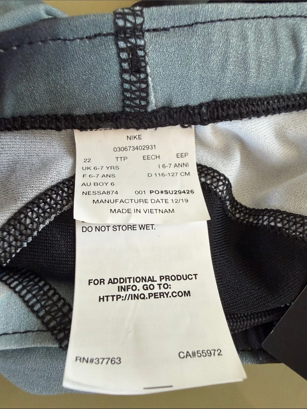 Nike Hydrastrong Boys Jammer Swim Shorts Grey Black Tie-Dye Size 6-7Y NWT